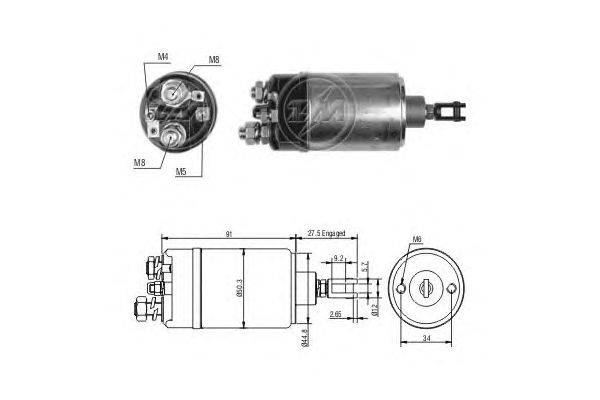 Тяговое реле, стартер ERA 523