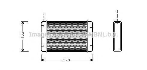 Теплообменник, отопление салона AVA QUALITY COOLING AU6052