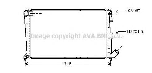 Радиатор, охлаждение двигателя AVA QUALITY COOLING CN2039