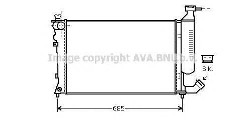 Радиатор, охлаждение двигателя AVA QUALITY COOLING CNA2259