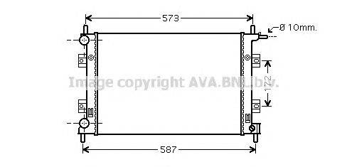 Радиатор, охлаждение двигателя AVA QUALITY COOLING FD2398