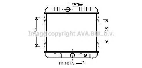 Радиатор, охлаждение двигателя AVA QUALITY COOLING HD2001