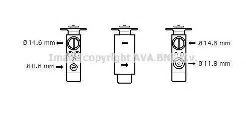 Расширительный клапан, кондиционер AVA QUALITY COOLING JR1046