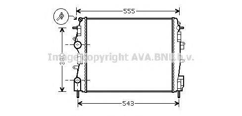 Радиатор, охлаждение двигателя AVA QUALITY COOLING RT2399