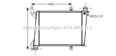 Радиатор, охлаждение двигателя AVA QUALITY COOLING VO2127