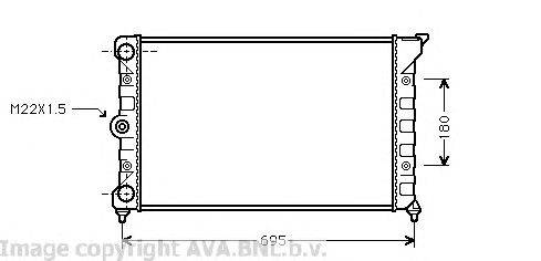 Радиатор, охлаждение двигателя AVA QUALITY COOLING VW2078