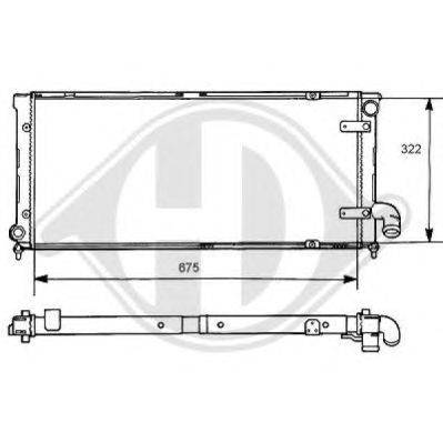 Радиатор, охлаждение двигателя DIEDERICHS 8133111