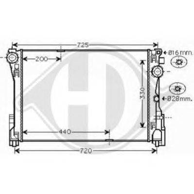 Радиатор, охлаждение двигателя DIEDERICHS 8167207