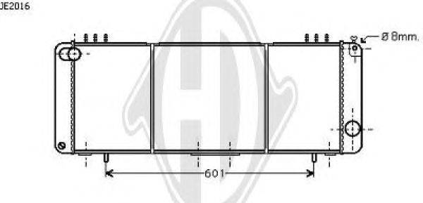 Радиатор, охлаждение двигателя DIEDERICHS 8261007