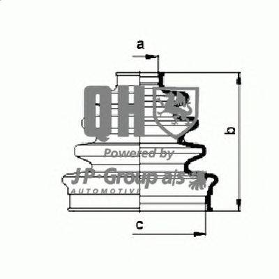 Комплект пылника, приводной вал JP GROUP QJB755