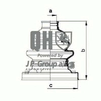 Комплект пылника, приводной вал JP GROUP QJB947