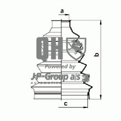 Комплект пылника, приводной вал JP GROUP QJB2757