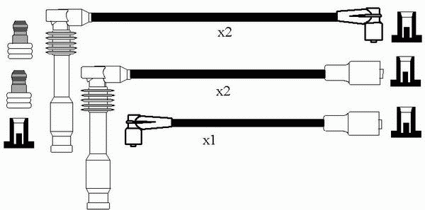Комплект проводов зажигания NGK 0812