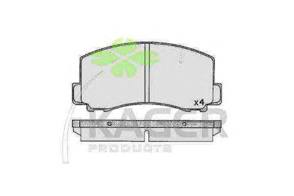 Комплект тормозных колодок, дисковый тормоз KAGER 20956