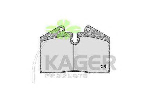 Комплект тормозных колодок, дисковый тормоз KAGER 20877