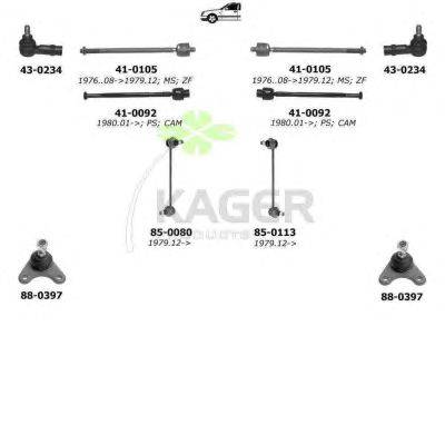 Подвеска колеса KAGER 800350
