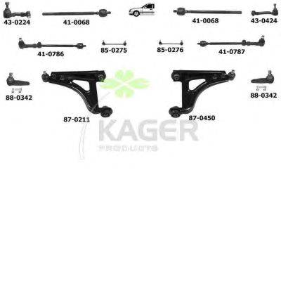 Подвеска колеса KAGER 800403