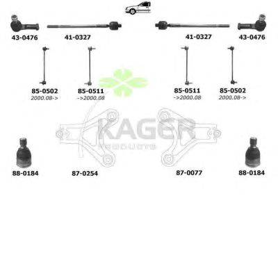 Подвеска колеса KAGER 801209