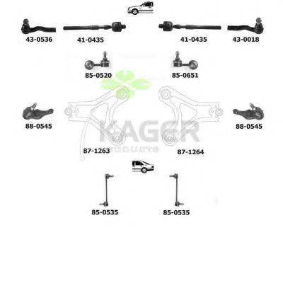 Подвеска колеса KAGER 801219