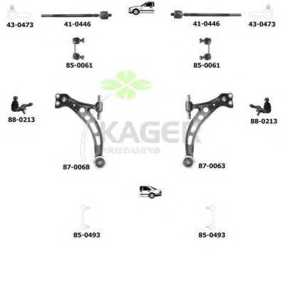 Подвеска колеса KAGER 801283