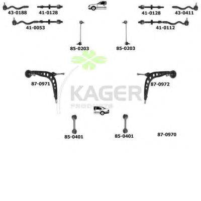 Подвеска колеса KAGER 801343