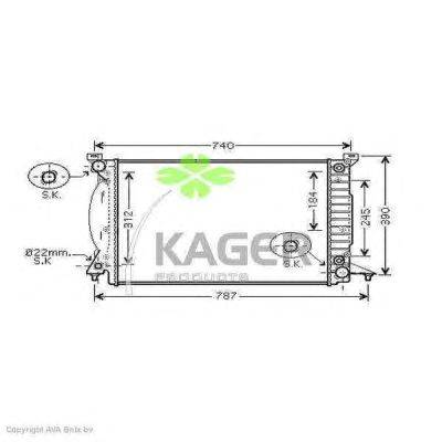 Радиатор, охлаждение двигателя KAGER 31-1634