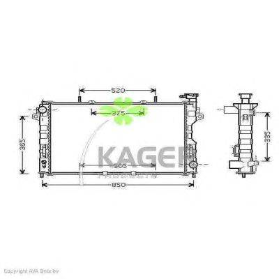 Радиатор, охлаждение двигателя KAGER 31-3516
