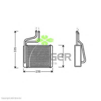 Теплообменник, отопление салона KAGER 320041
