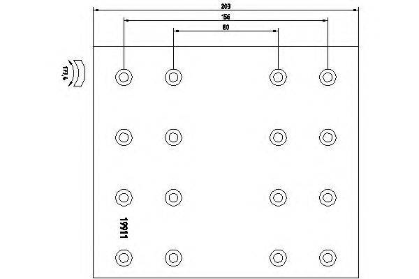 Тормозные колодки, барабанный тормоз DON DF311