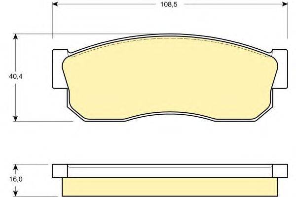 Комплект тормозных колодок, дисковый тормоз GIRLING 20958