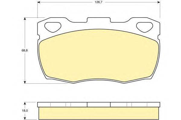 Комплект тормозных колодок, дисковый тормоз GIRLING 21519
