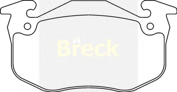 Комплект тормозных колодок, дисковый тормоз BRECK 206340070200