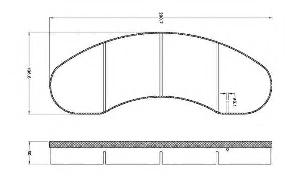 Комплект тормозных колодок, дисковый тормоз KAWE JCA1022