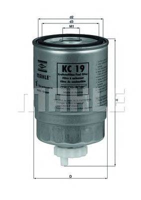 Топливный фильтр MAHLE ORIGINAL KC19