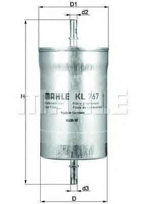 Топливный фильтр MAHLE ORIGINAL KL767