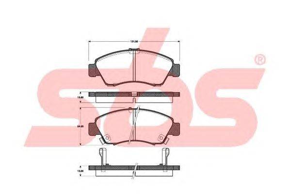 Комплект тормозных колодок, дисковый тормоз sbs 1501222625
