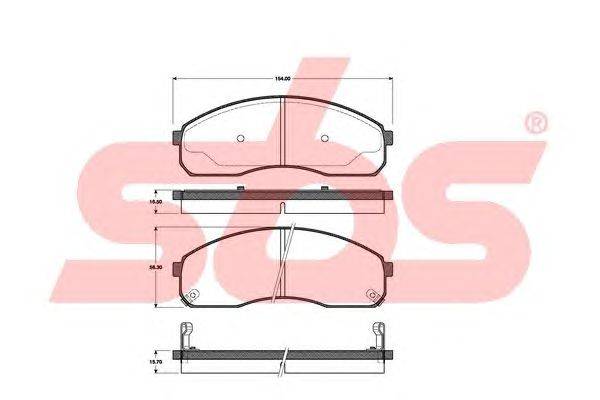 Комплект тормозных колодок, дисковый тормоз sbs 1501223512