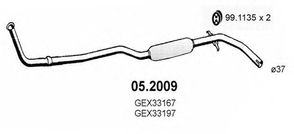 Предглушитель выхлопных газов ASSO 05.2009