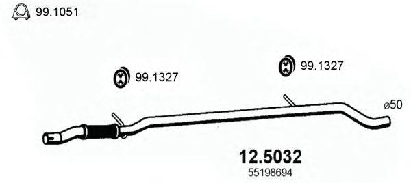 Труба выхлопного газа ASSO 12.5032