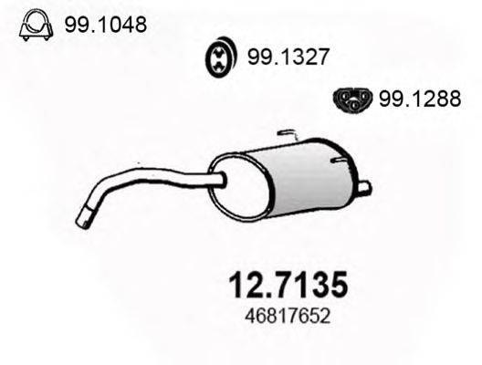 Глушитель выхлопных газов конечный ASSO 12.7135