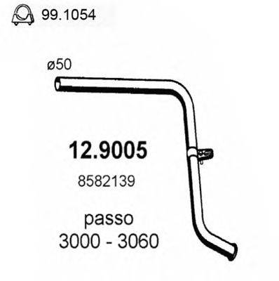 Труба выхлопного газа ASSO 129005