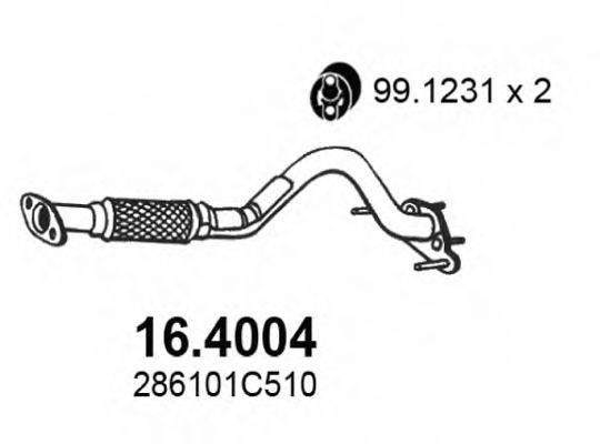 Труба выхлопного газа ASSO 16.4004