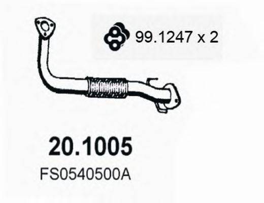 Труба выхлопного газа ASSO 20.1005