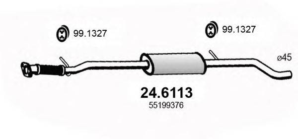 Средний глушитель выхлопных газов ASSO 24.6113