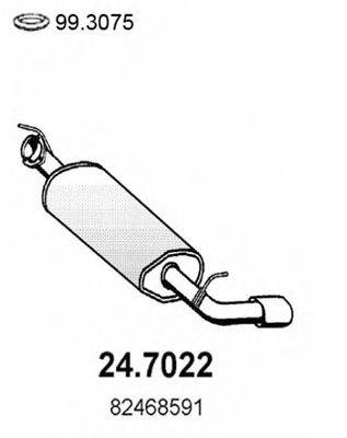 Глушитель выхлопных газов конечный ASSO 24.7022