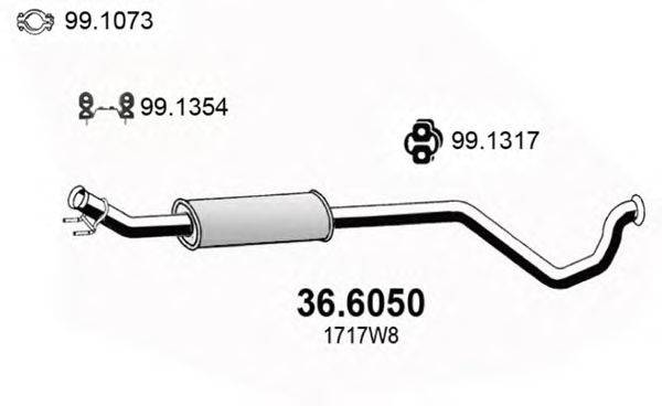 Средний глушитель выхлопных газов ASSO 36.6050