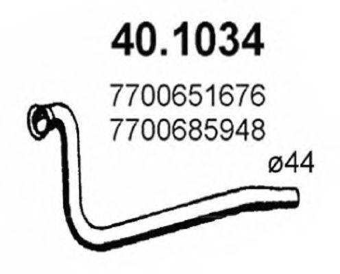 Труба выхлопного газа ASSO 401034