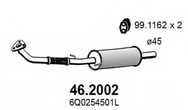 Предглушитель выхлопных газов ASSO 46.2002