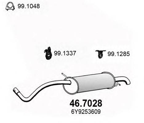 Глушитель выхлопных газов конечный ASSO 46.7028