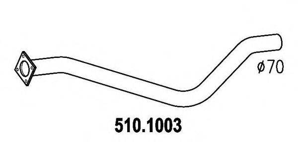 Труба выхлопного газа ASSO 5101003